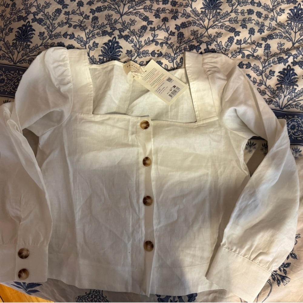 Sezane White Lorenza Blouse - Picture 3 of 9